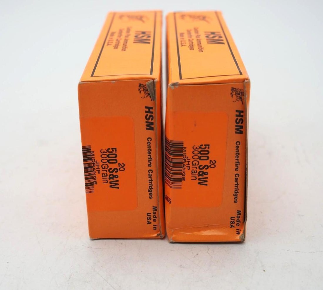 (2) Boxes of HSM JHP .500 S&W Cartridges - 2