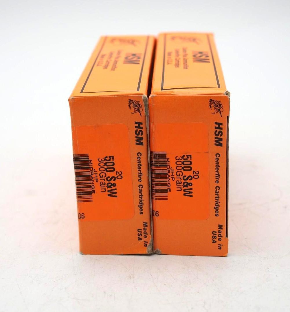 (2) Boxes of HSM JHP .500 S&W Cartridges - 2