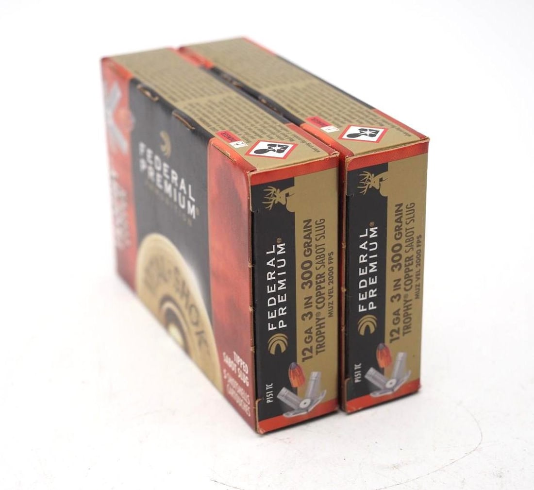 (2) Boxes of Federal Trophy Copper 12 Ga. Sabot Slugs - 2