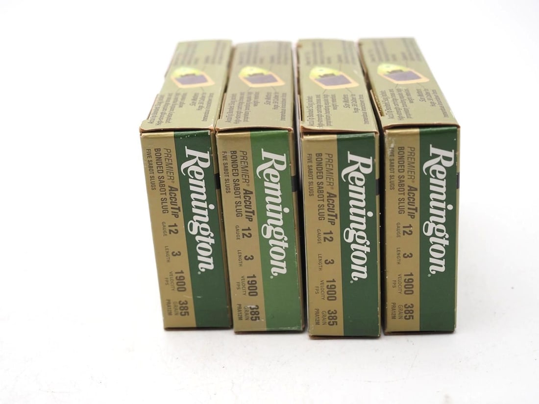 (4) Boxes of Remington Premier Accutip 12 Ga. Sabot Slugs - 2