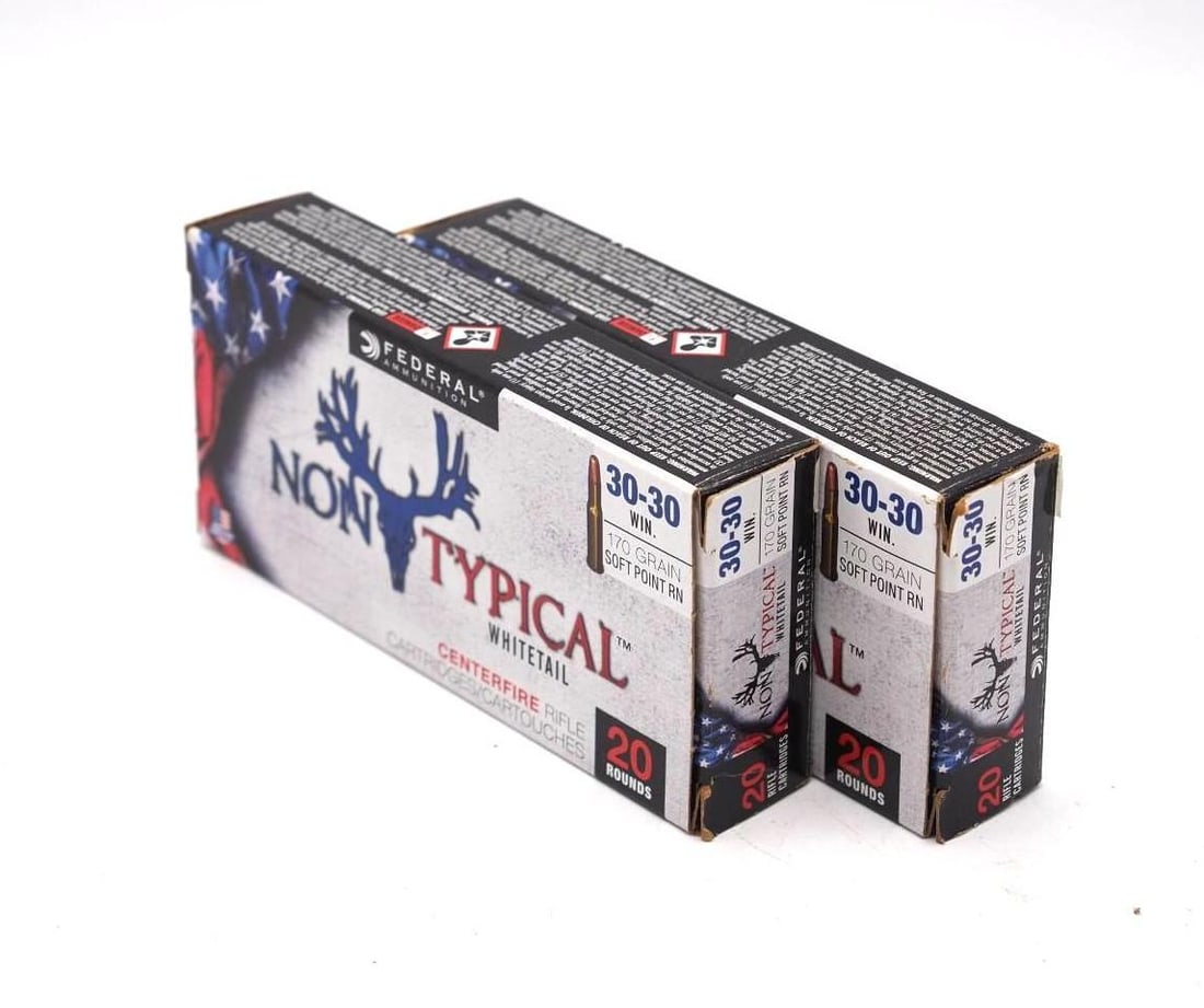(2) Boxes of Federal Non-Typical .30-30 Cartridges: (2) Boxes of Federal Non-Typical .30-30 Cartridges