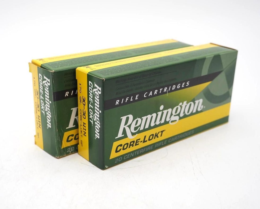(2) Boxes of Remington .30-30 Cartridges: (2) Boxes of Remington .30-30 Cartridges