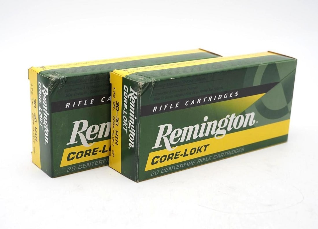 (2) Boxes of Remington .30-30 Cartridges: (2) Boxes of Remington .30-30 Cartridges
