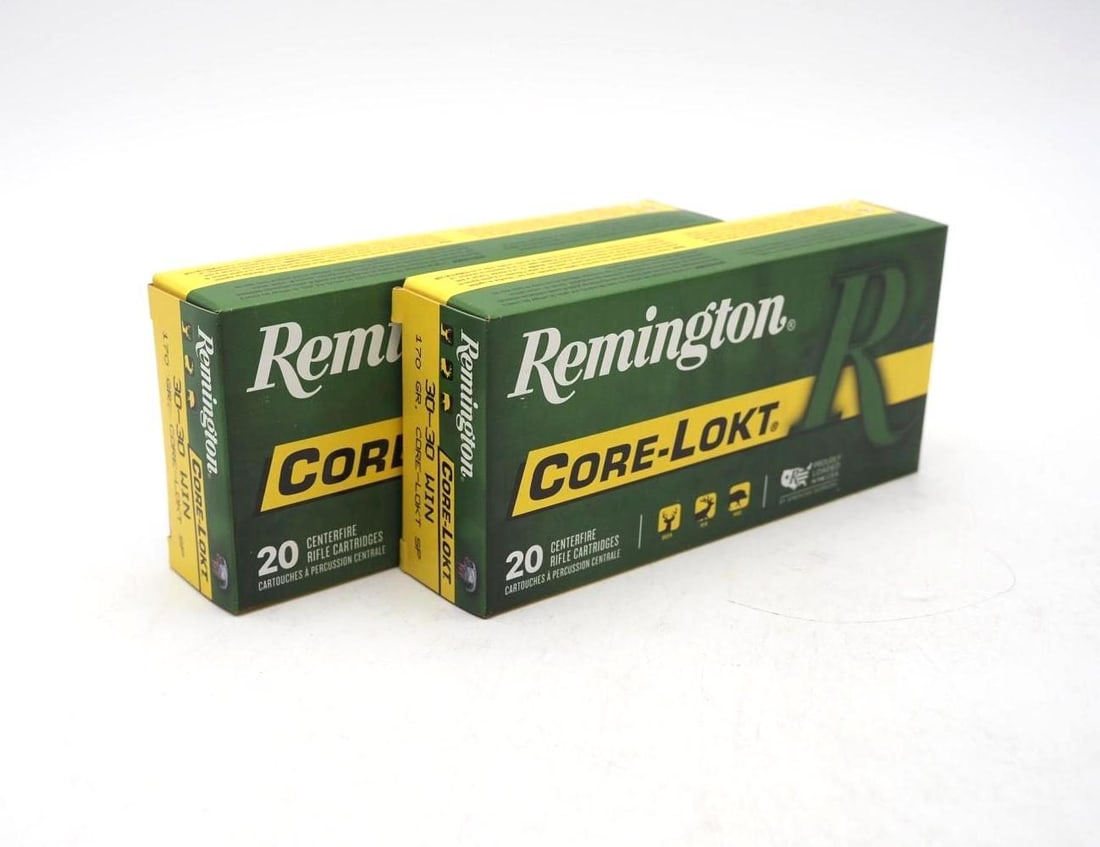 (2) Boxes of Remington .30-30 Cartridges: (2) Boxes of Remington .30-30 Cartridges