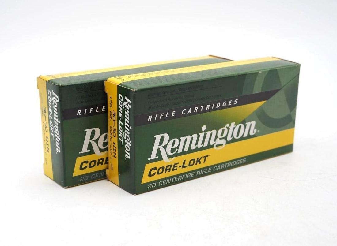 (2) Boxes of Remington .30-30 Cartridges: (2) Boxes of Remington .30-30 Cartridges
