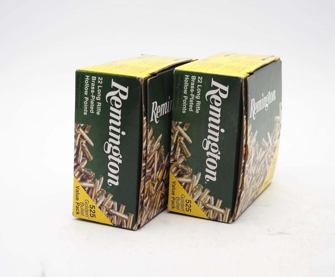 (2) 525 Round Boxes of Remington Golden Bullet .22 LR Cartridges - 2