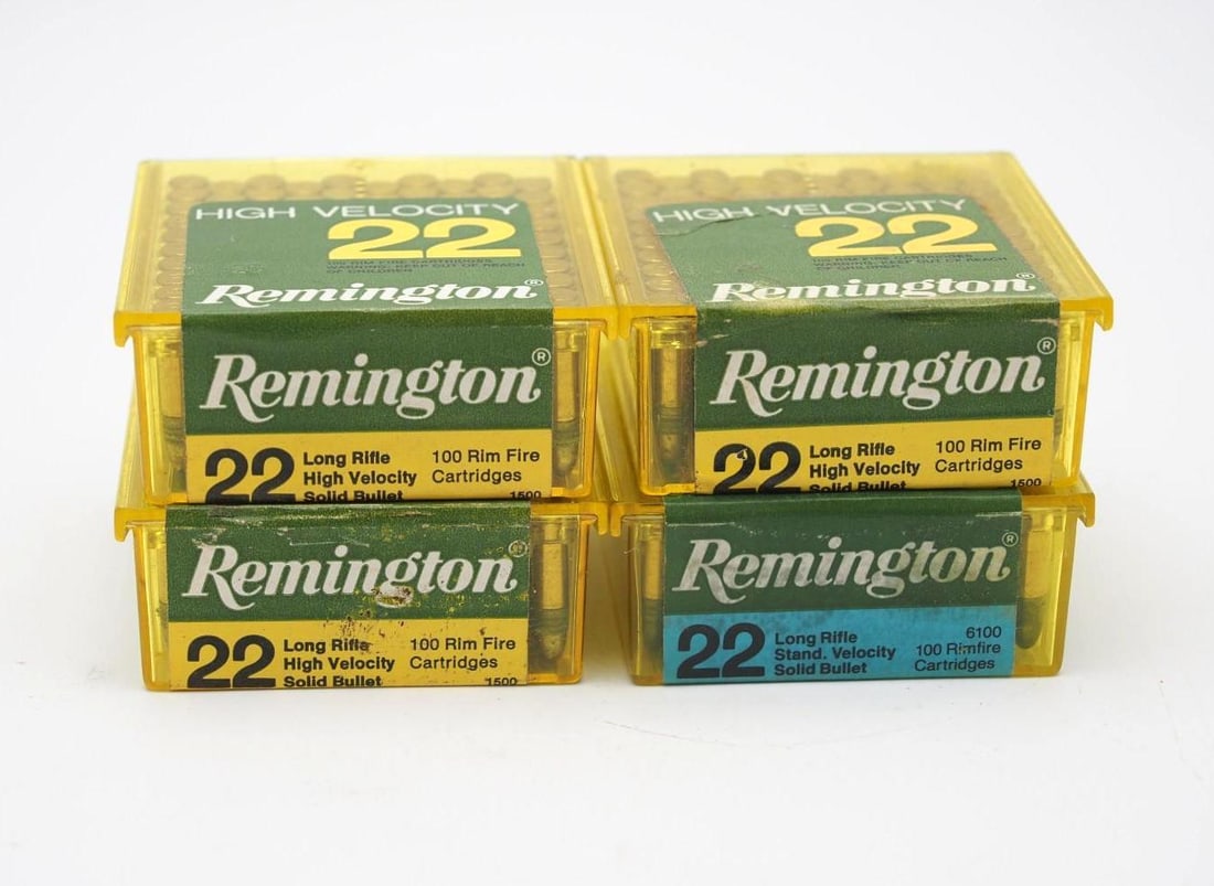 (4) Boxes of 100 Remington .22 LR Cartridges - 2