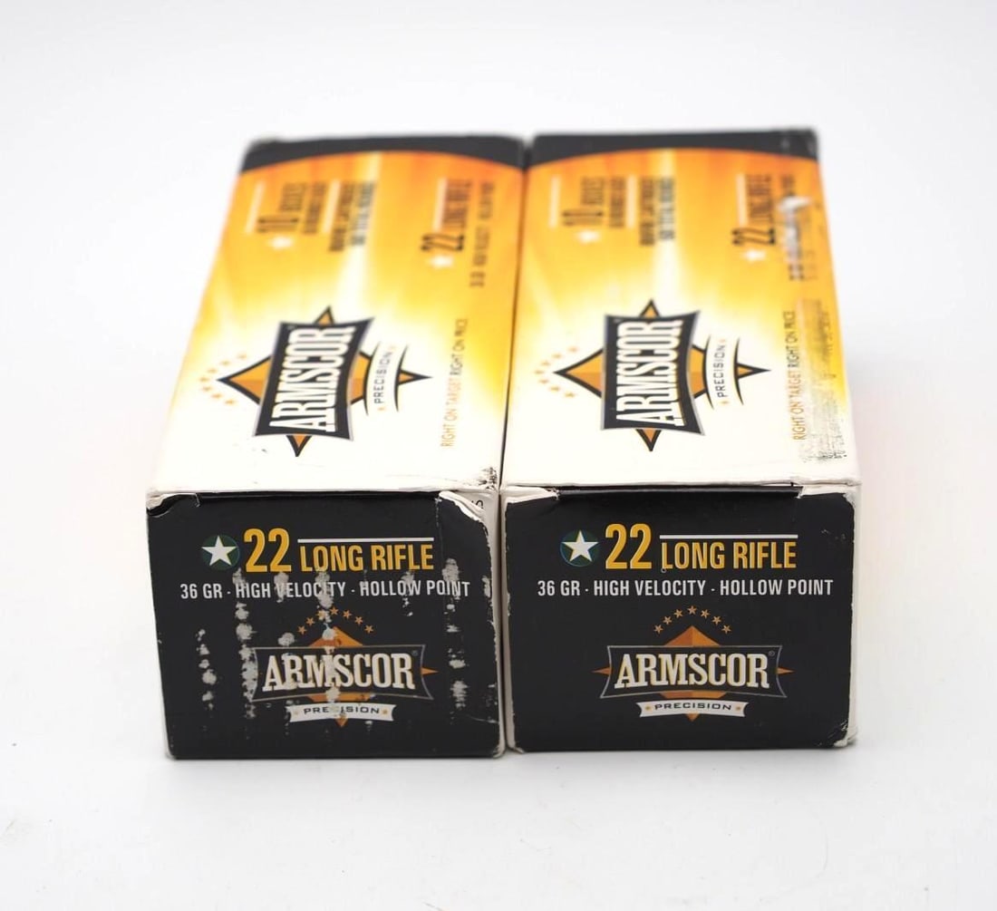 (2) 500 Round Boxes of Armscor .22 LR Cartridges - 2