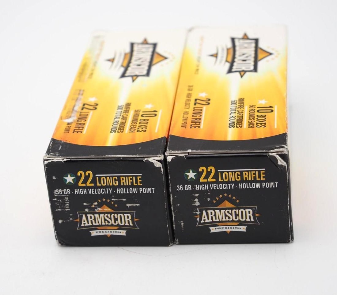 (2) 500 Round Boxes of Armscor .22 LR Cartridges - 3