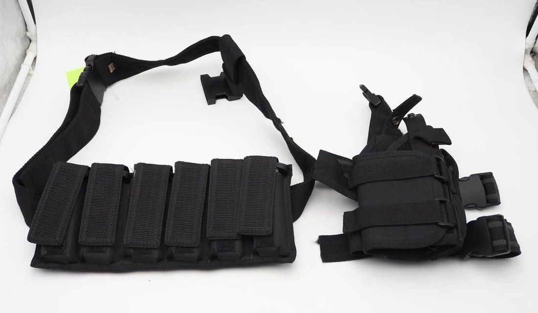 (6) 10 Round S&W .45 ACP Magazines W/ Nylon Belt Rig - 2