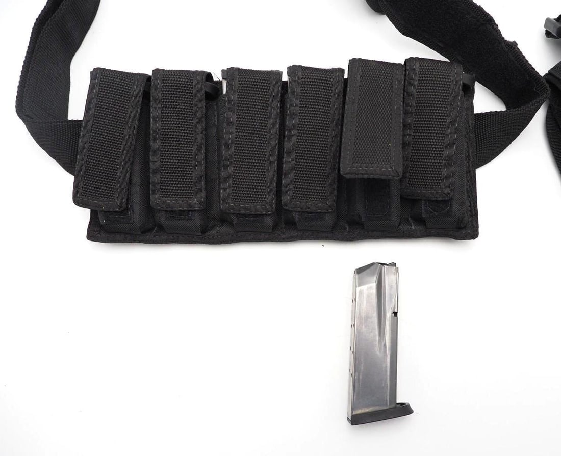 (6) 10 Round S&W .45 ACP Magazines W/ Nylon Belt Rig - 5