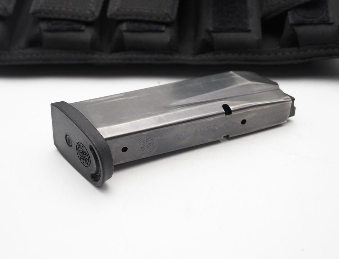 (6) 10 Round S&W .45 ACP Magazines W/ Nylon Belt Rig - 7