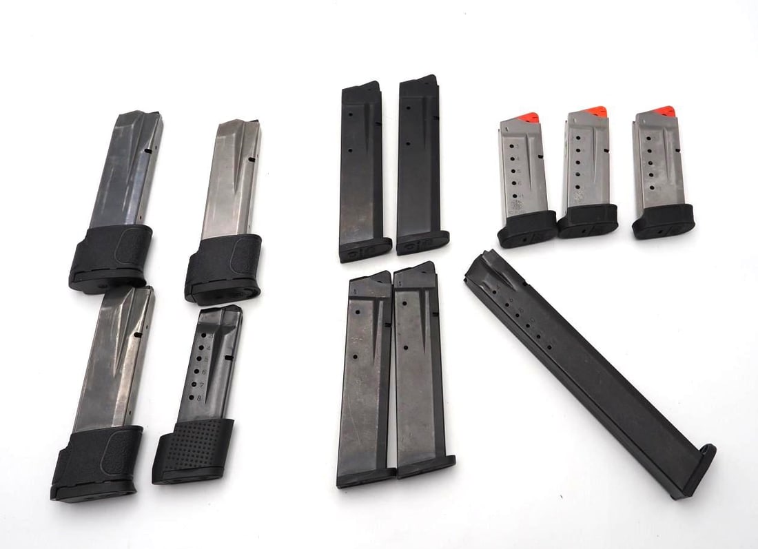 (12) Smith & Wesson & ProMag Pistol Magazines - 8