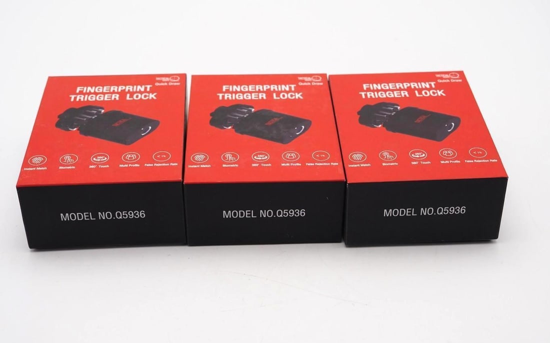 (3) Tactical Traps Quick Draw Fingerprint Trigger Locks - 2