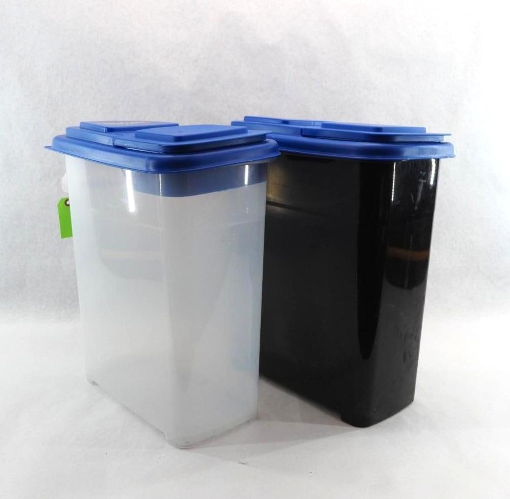 (2) Plastic Bins: interior 7" x 14" x 18"