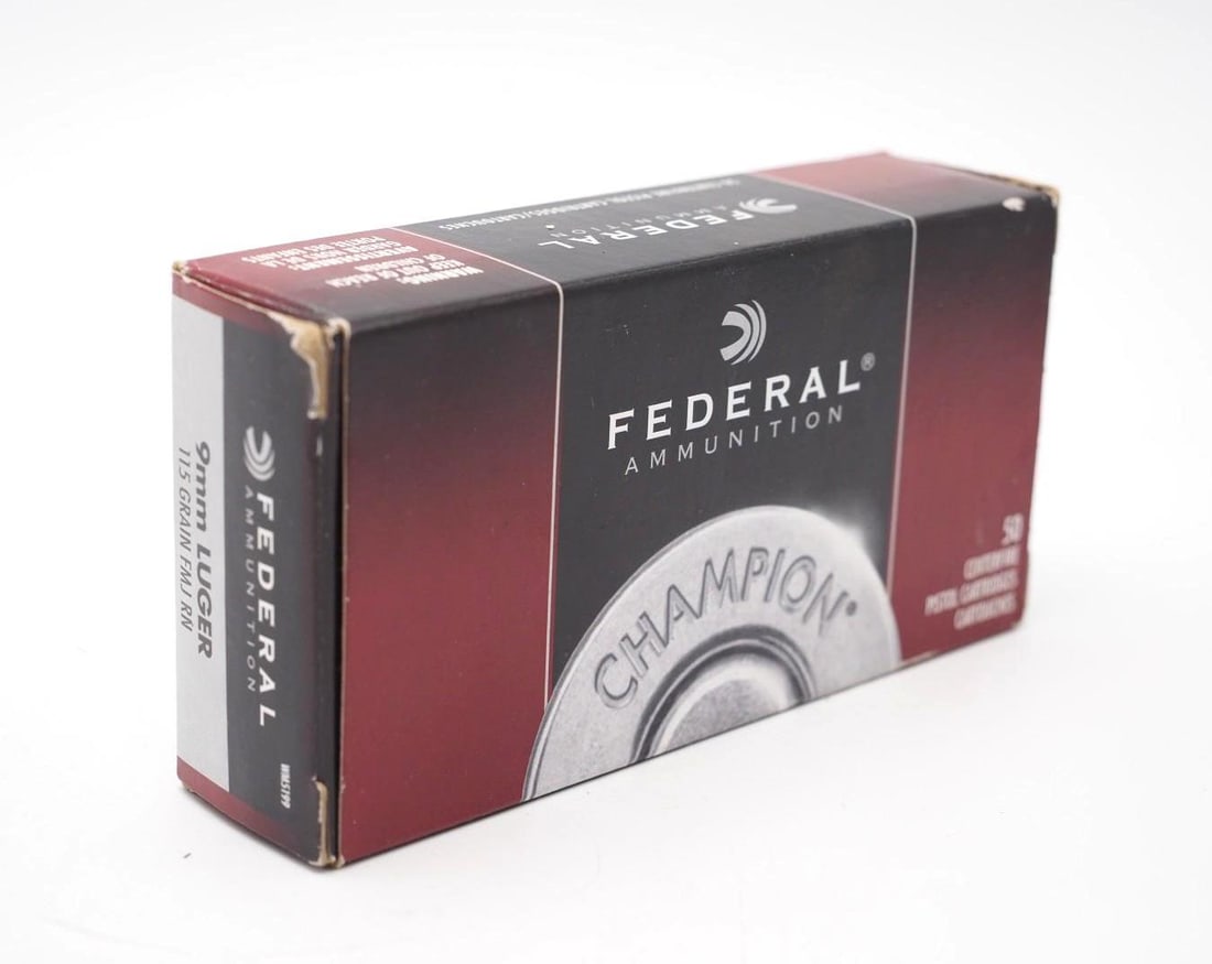 (1) Box of Federal 9mm Luger Cartridges: (1) Box of Federal 9mm Luger Cartridges