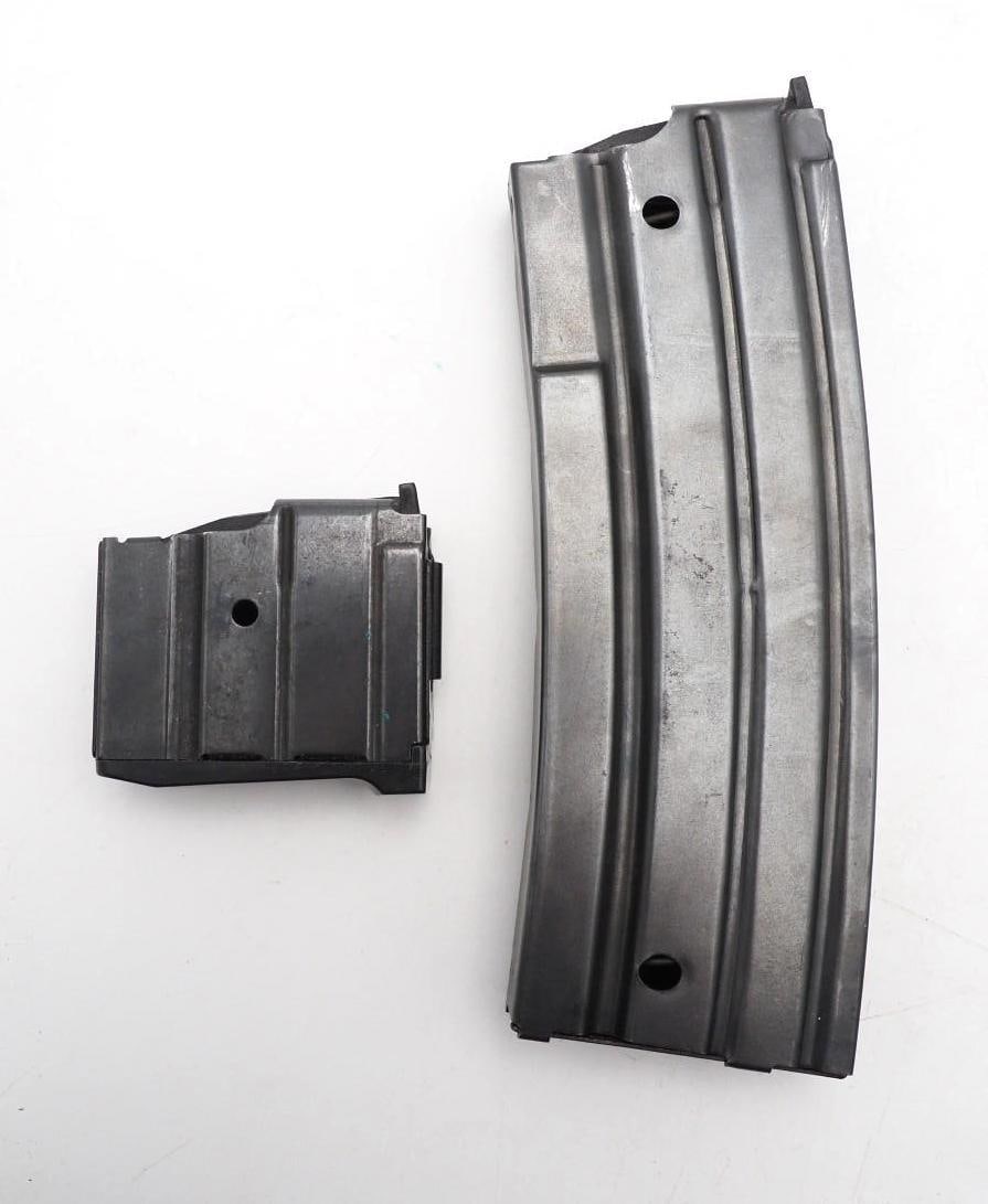 (2) Ruger Mini-14 Magazines: the smaller being Ruger factory, restrictions