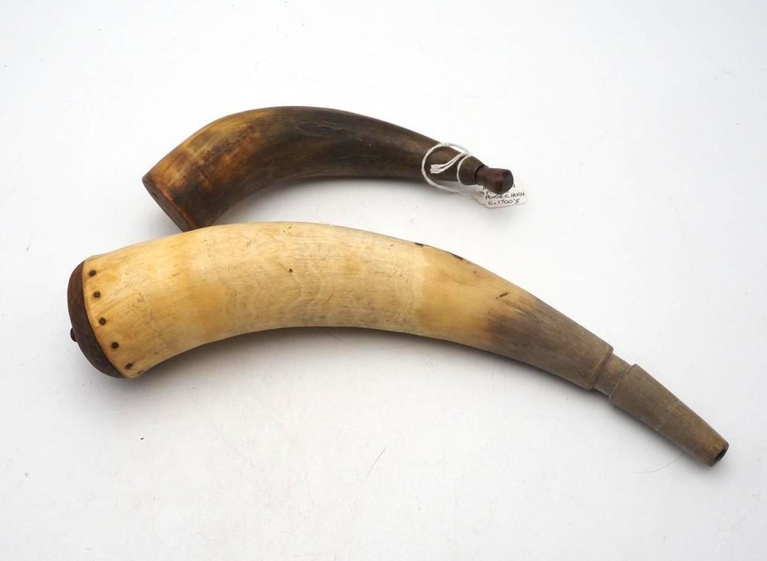 (2) Antique Powder Horns - 5