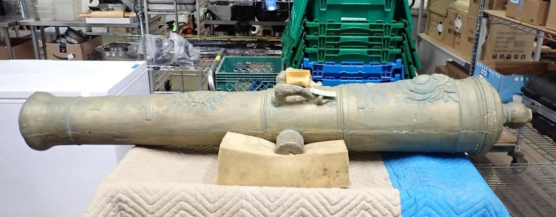 Large Scale French Cannon Plaster Replica - 2