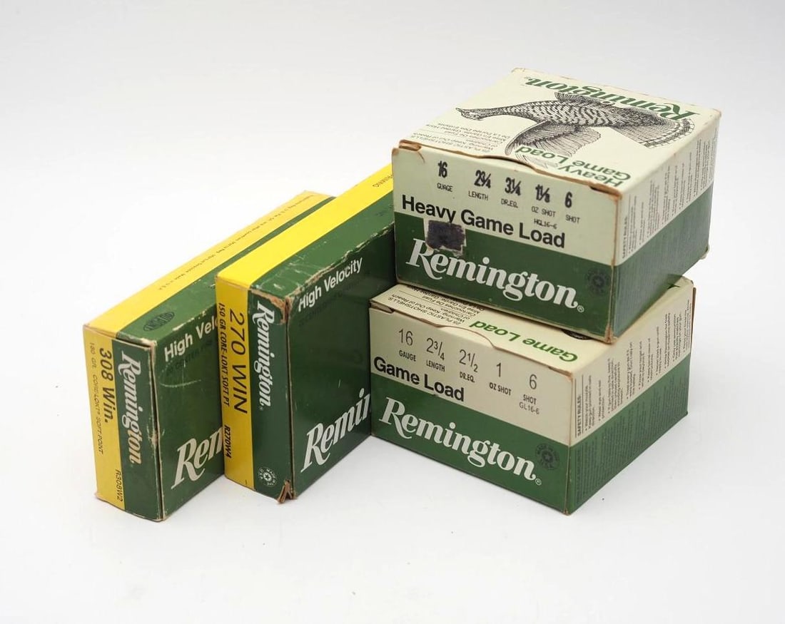 Remington Cartridge Lot: (15) .270, (18) .308, (45) 16 Ga.