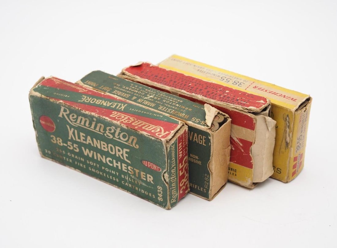 (72) .38-55 Cartridges in Vintage Boxes: some may be hand loads