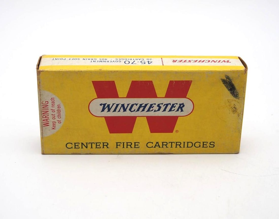 Vintage Box of Winchester .45-70 Cartridges (1 of 3)