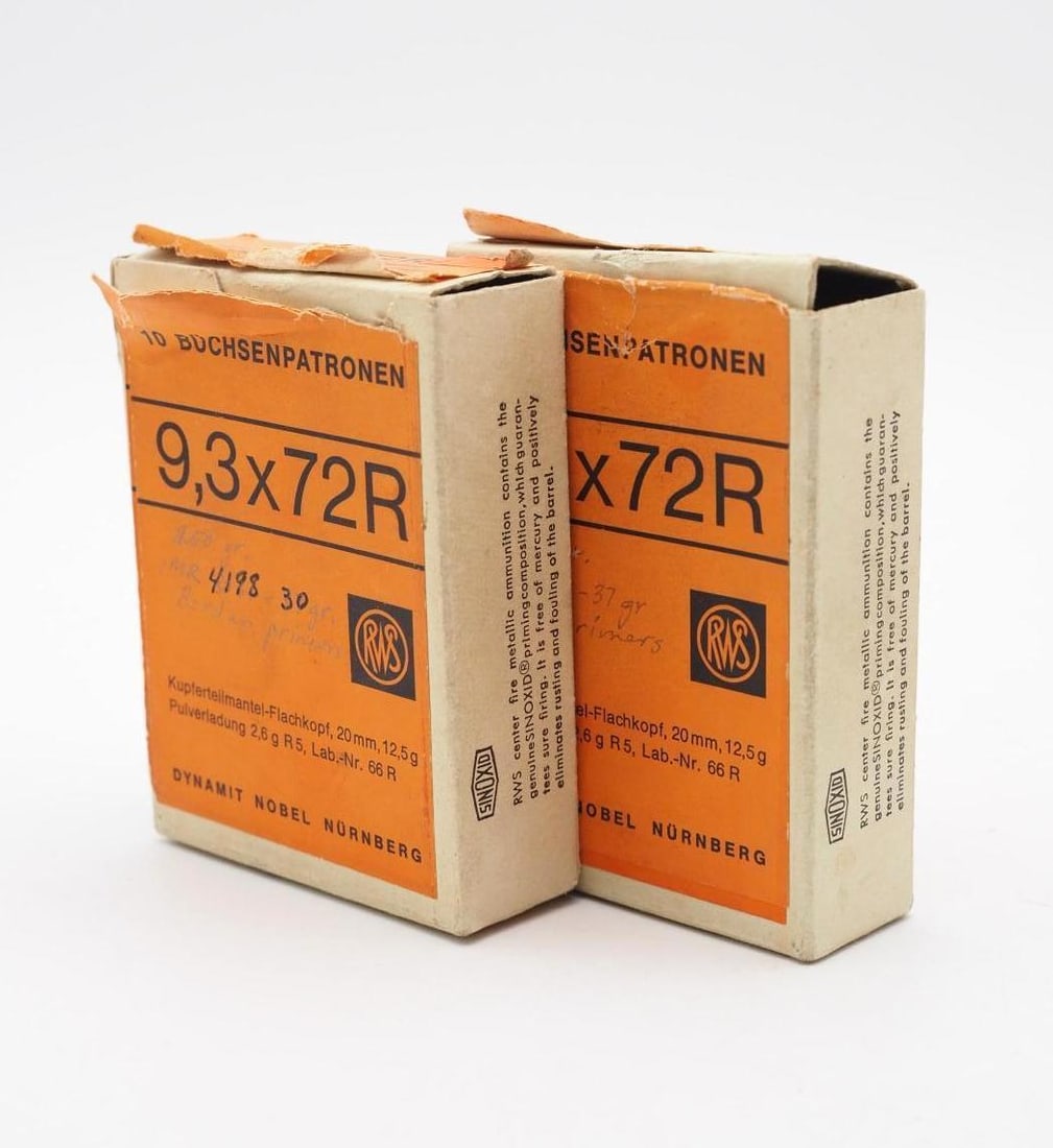 (16) Vintage RWS 9.3x72R Cartridges in Boxes (1 of 4)