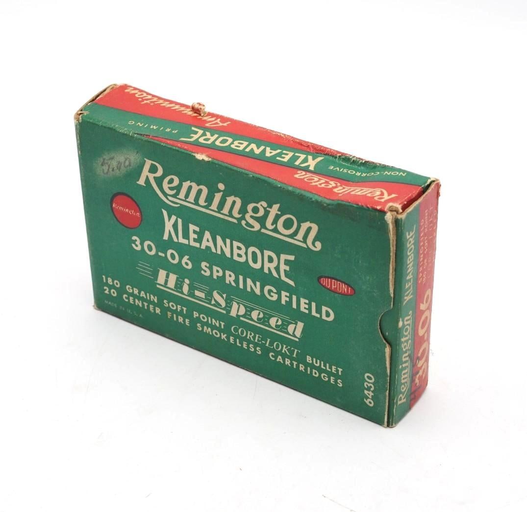Vintage Box of Remington .30-06 Cartridges: Vintage Box of Remington .30-06 Cartridges