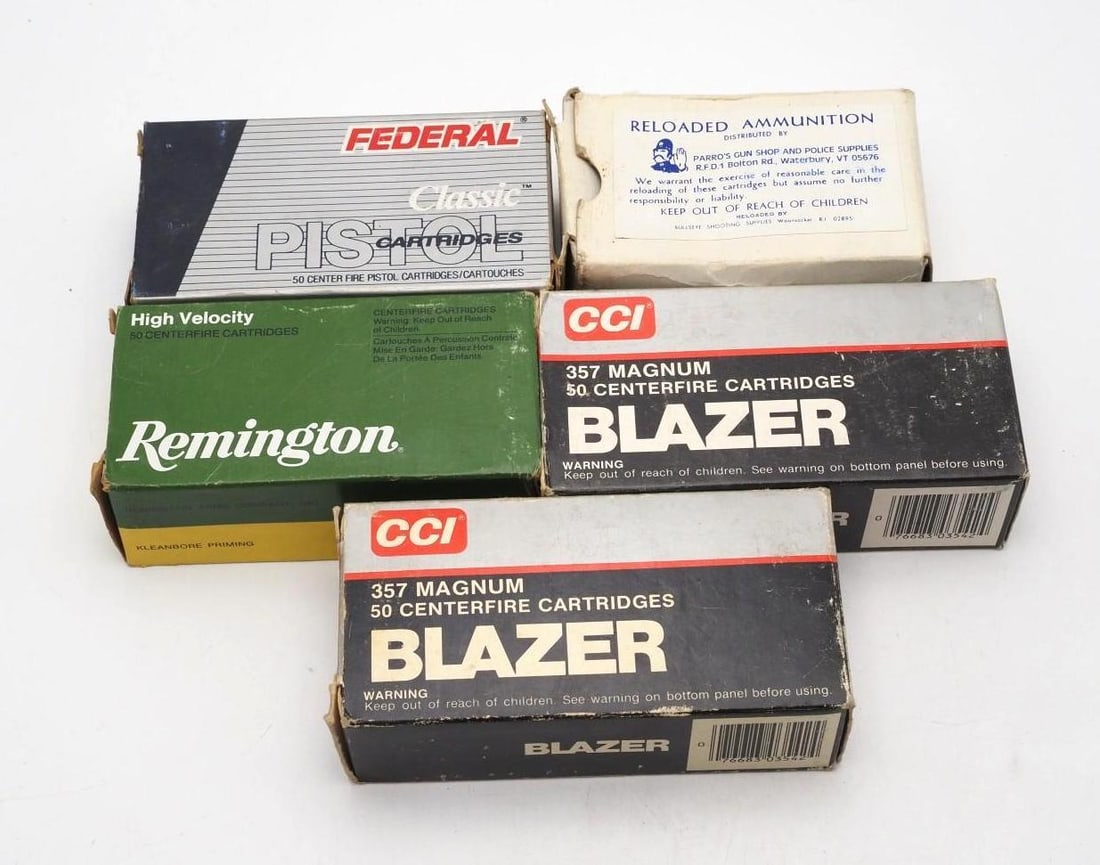 (220) .357 Magnum Cartridges: (1) box of hand loads