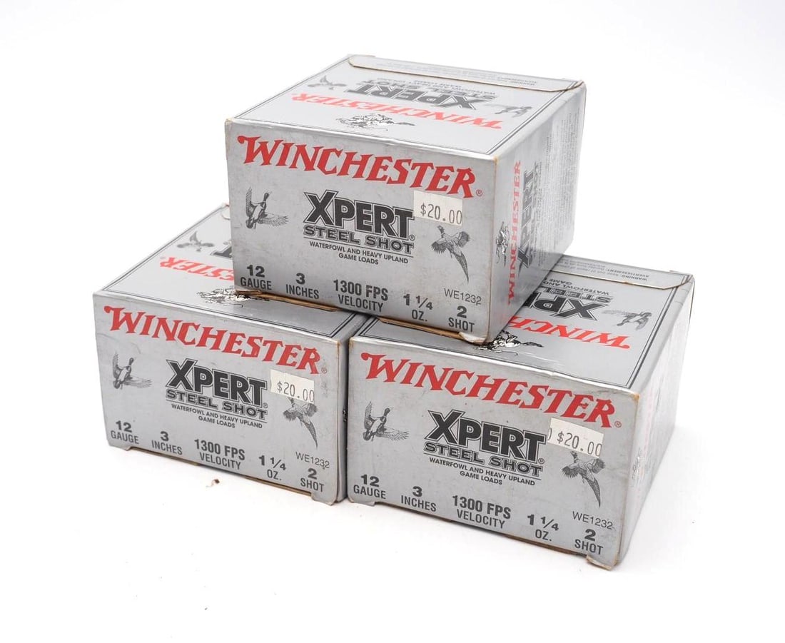 (3) Boxes of Winchester Xpert 12 Ga. Steel Shot Shotgun Shells (1 of 2)