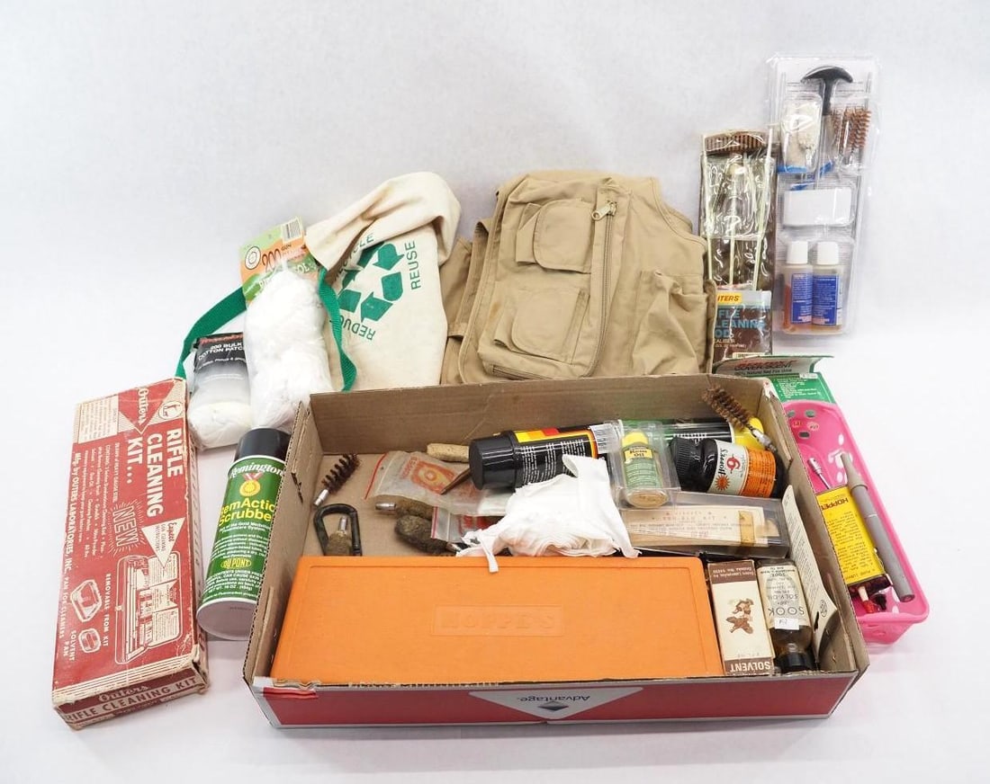 Gun Cleaning Supplies, Tools & (4) Long Gun Cases (1 of 9)