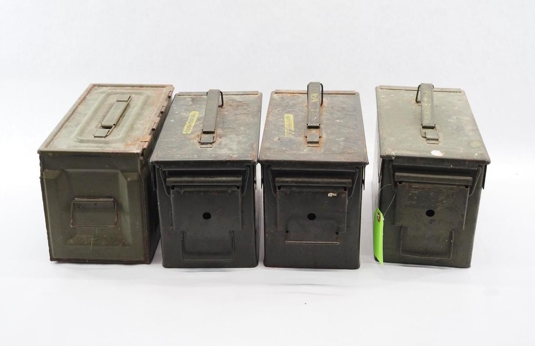(4) Steel Ammo Cans - 2