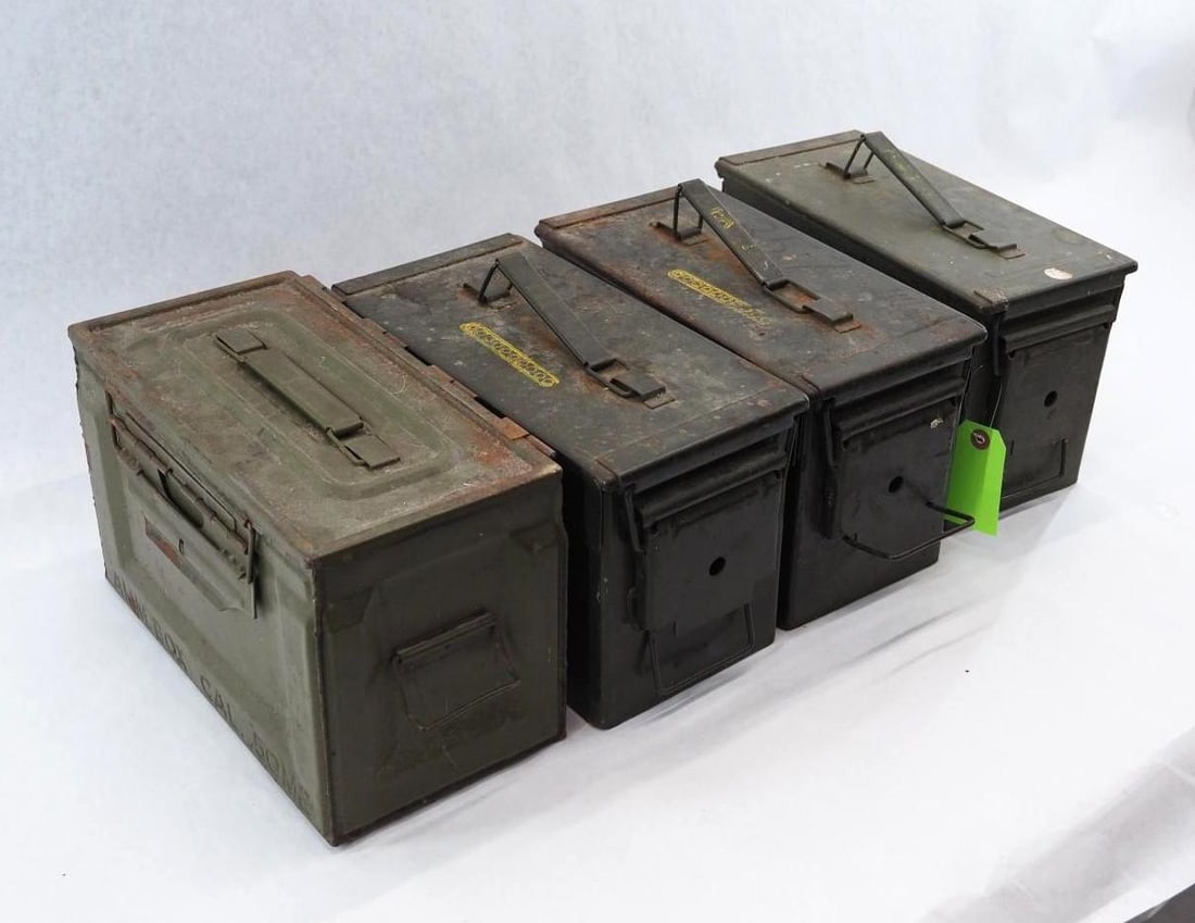 (4) Steel Ammo Cans - 4