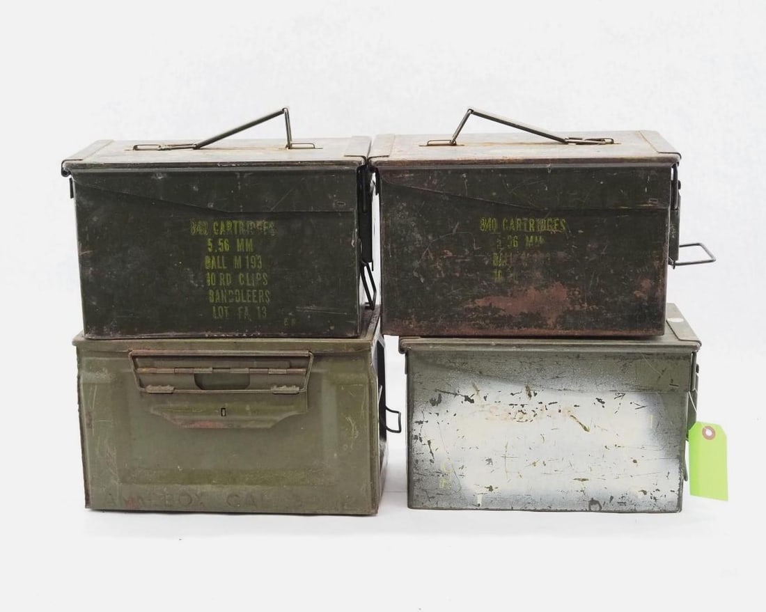 (4) Steel Ammo Cans - 5