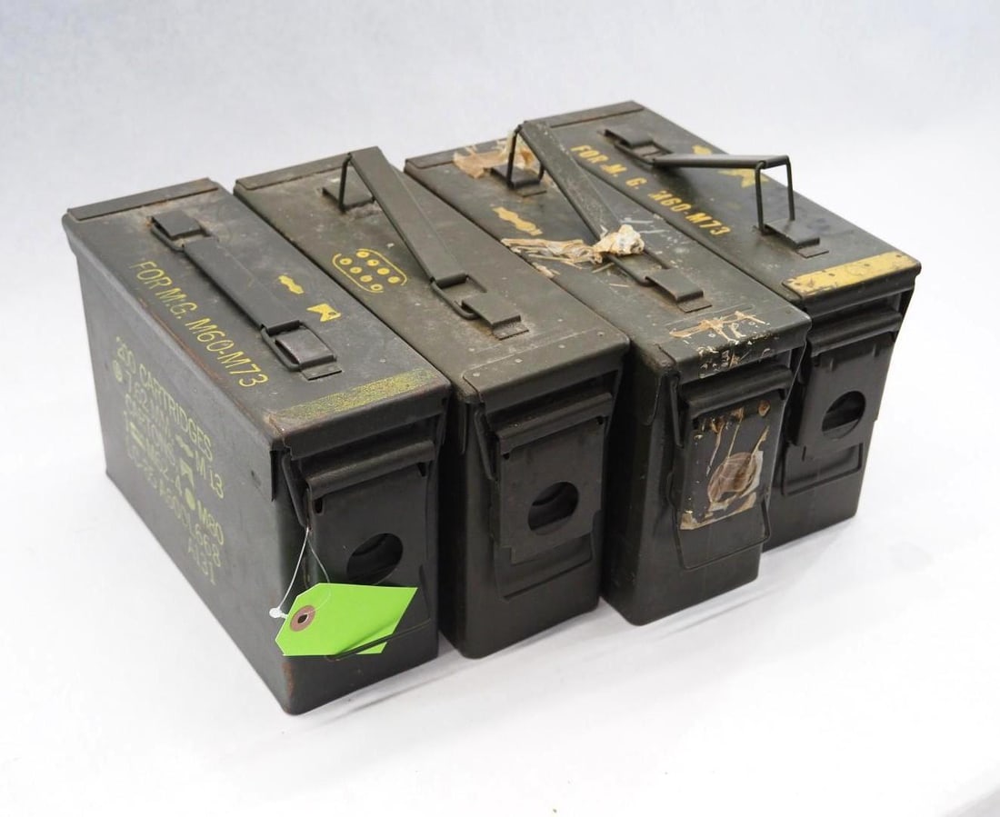 (4) Steel Ammo Cans - 2