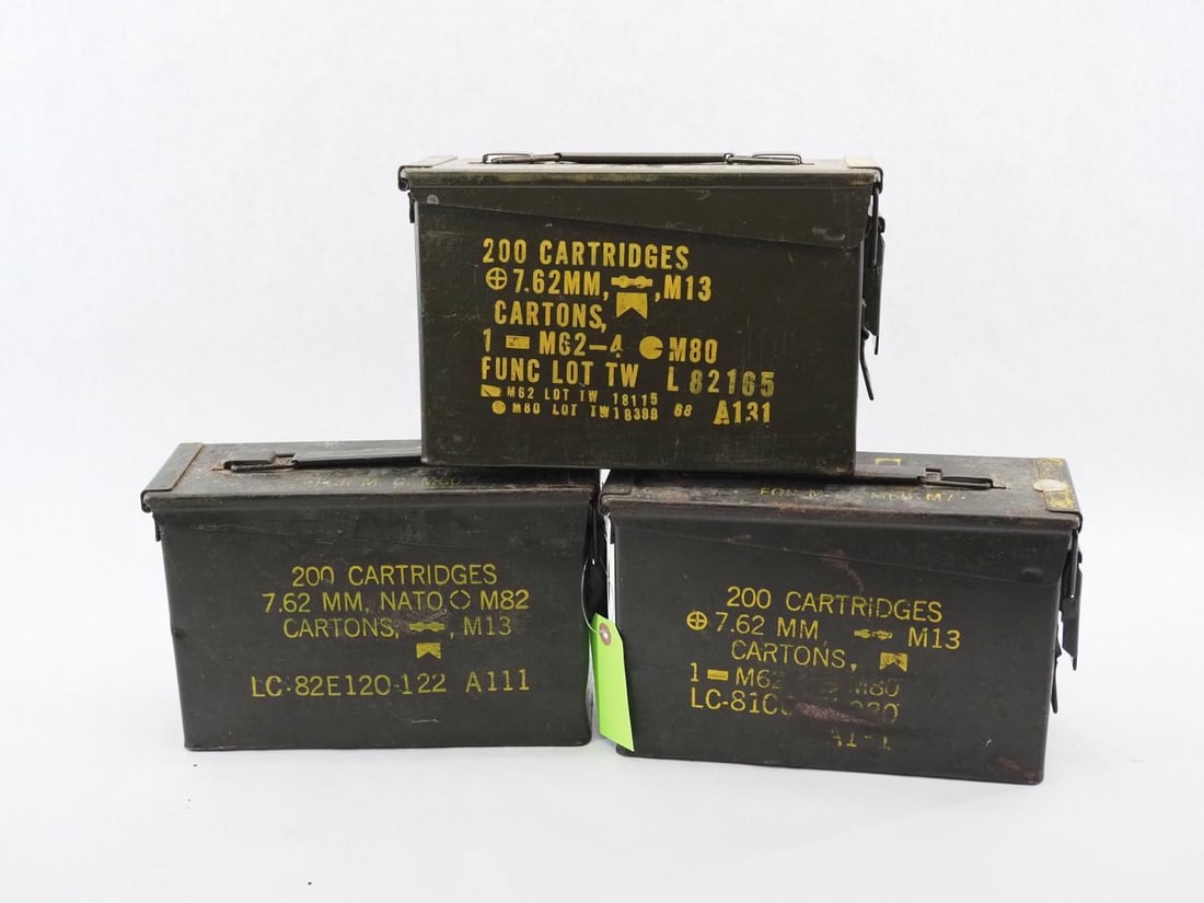 (3) Steel Ammo Cans - 2