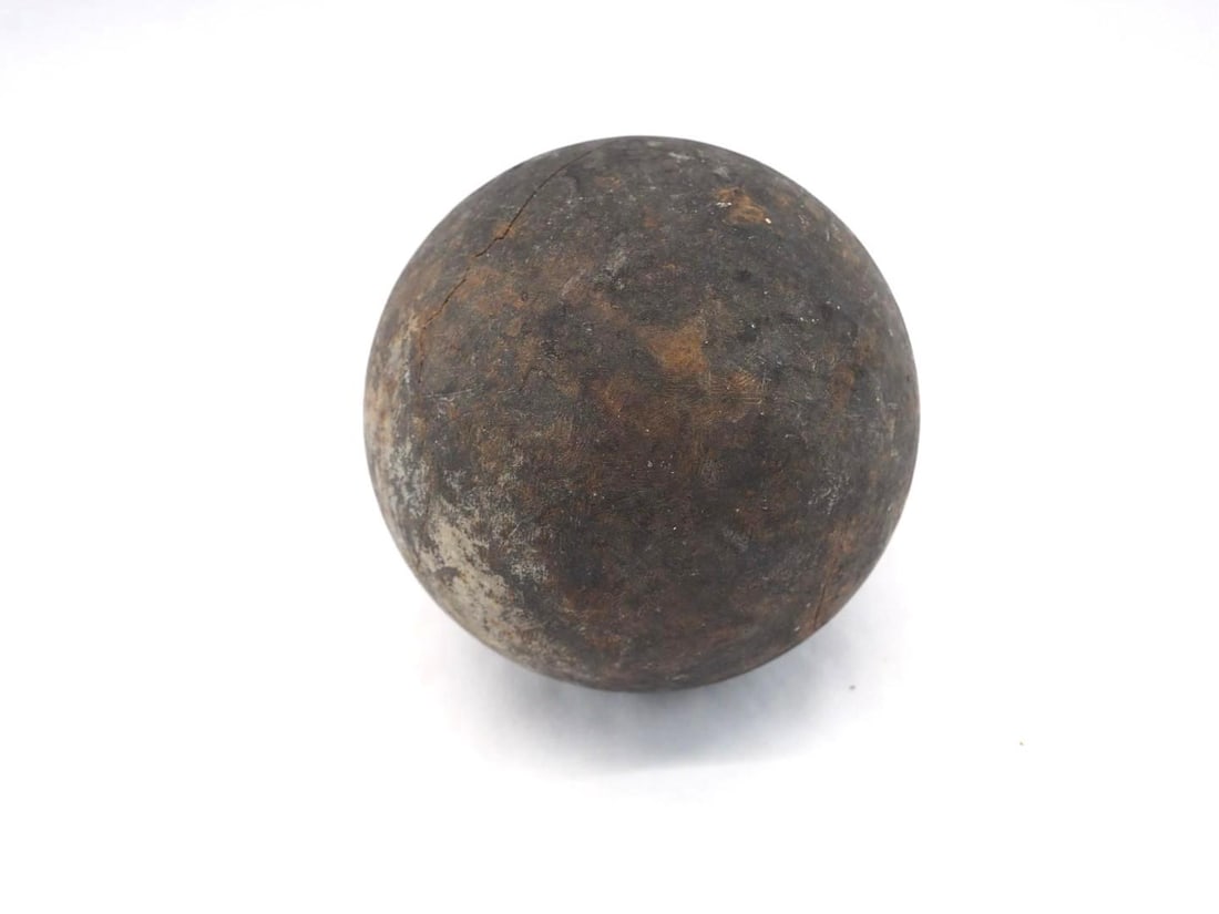 Vintage Cannonball: approx. 4.5" in diameter
