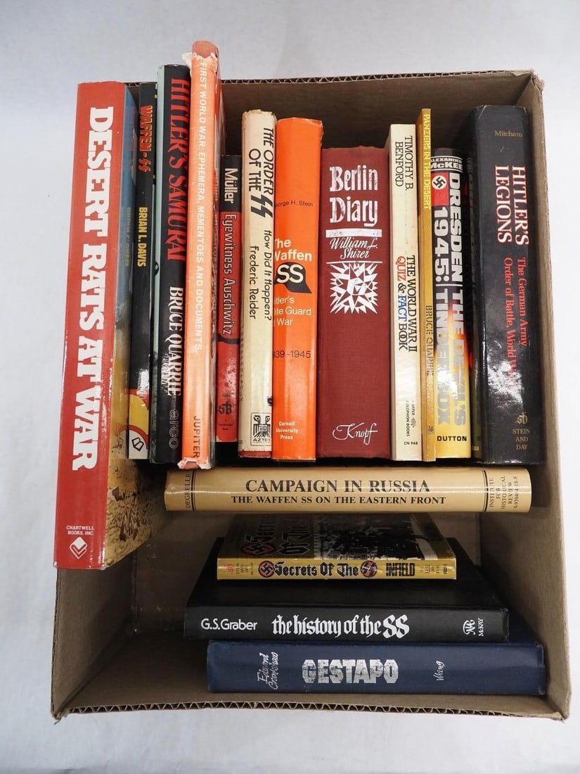 (35) Third Reich/WWII Historical Books: (2) boxes