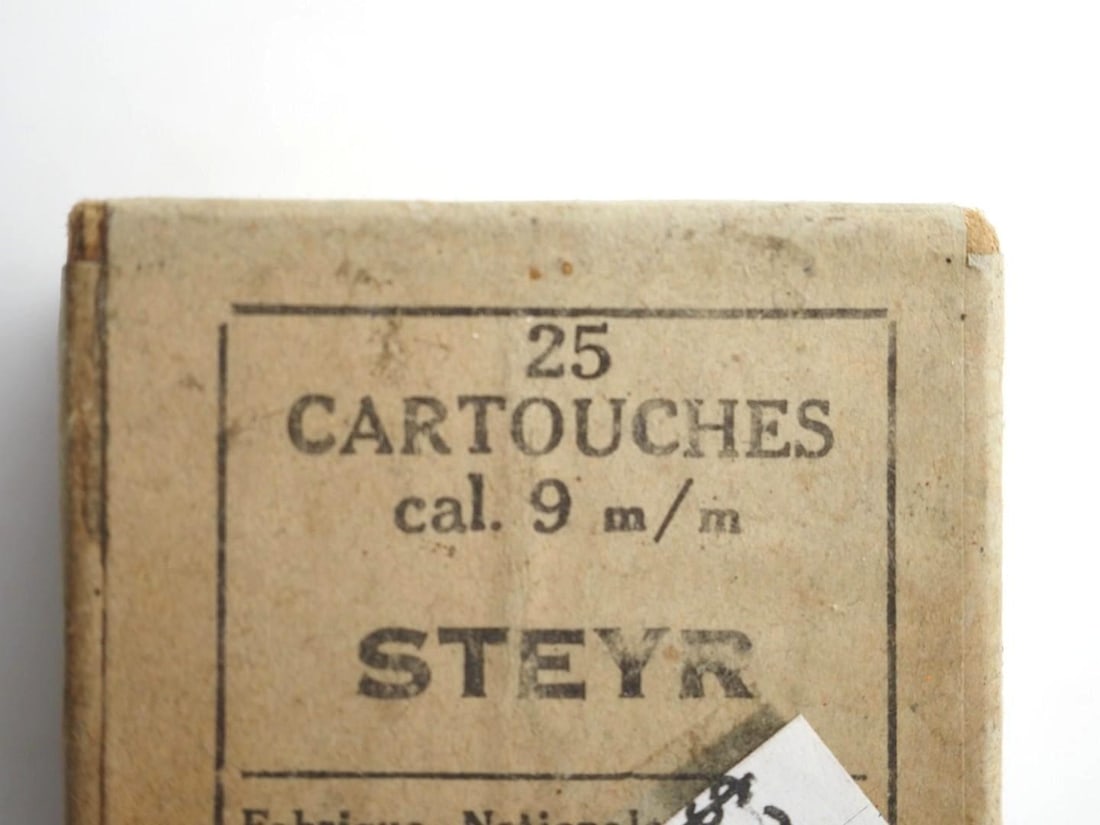 Vintage Box of FN 9mm Steyr Cartridges - 3