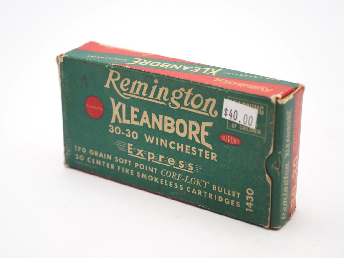 Vintage Box of Remington .30-30 Cartridges: Vintage Box of Remington .30-30 Cartridges