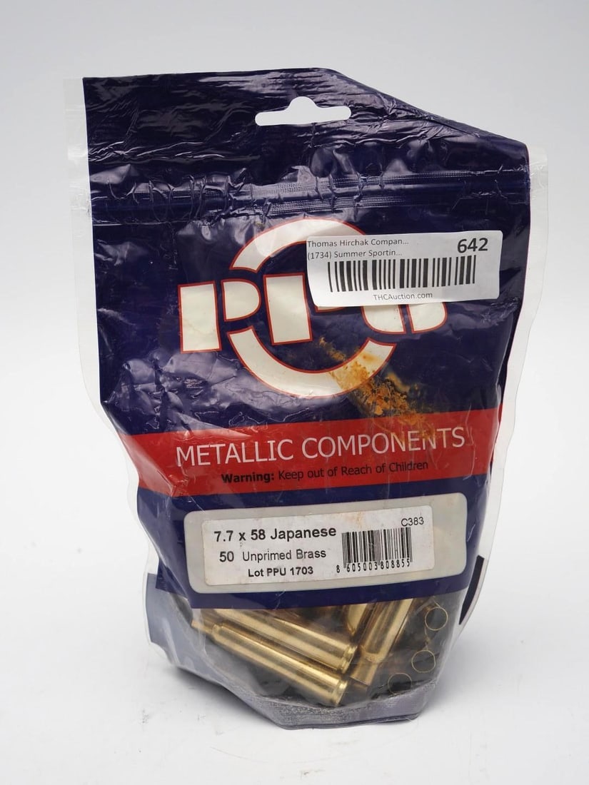 (50) PPU 7.7x28 Japanese Unprimed Brass: (50) PPU 7.7x28 Japanese Unprimed Brass