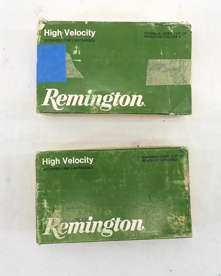 (2) Boxes of Remington 7mm Mauser Cartridges: (2) Boxes of Remington 7mm Mauser Cartridges