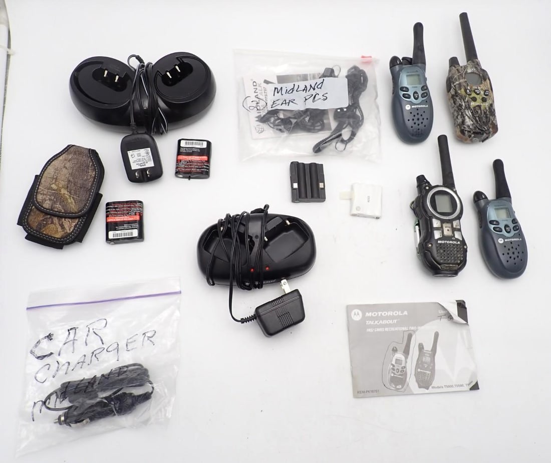 (4) Two-Way Radios: Midland & Motorola