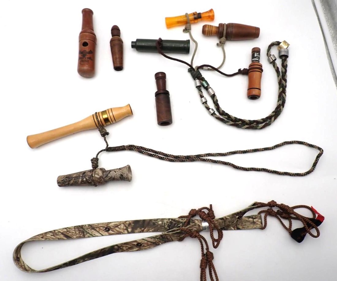 (9) Duck & Goose Calls: and a duck strap