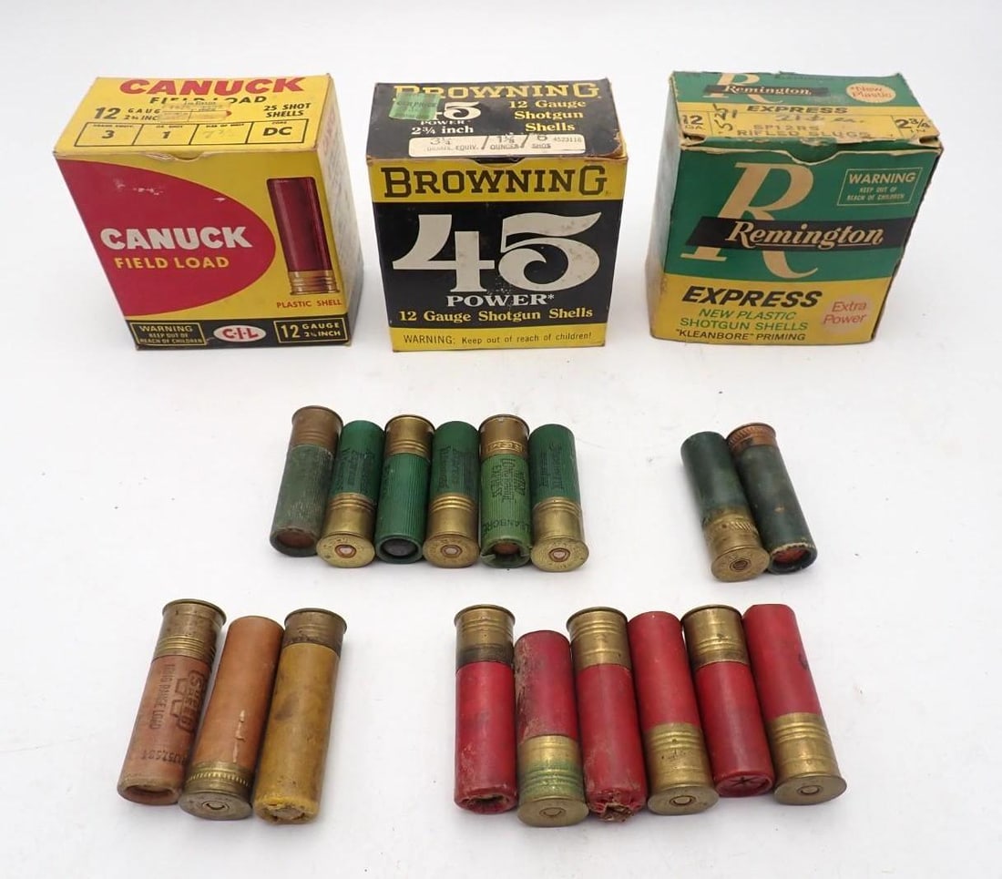 (79) 12 Ga. Shotgun Shells: some paper & some misc rimfire