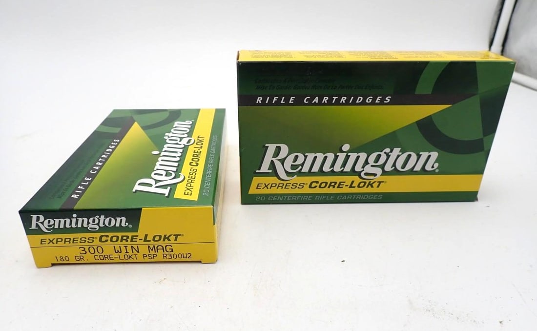 (2) Boxes of Remington .300 Winchester Magnum Cartridges: (2) Boxes of Remington .300 Winchester Magnum Cartridges