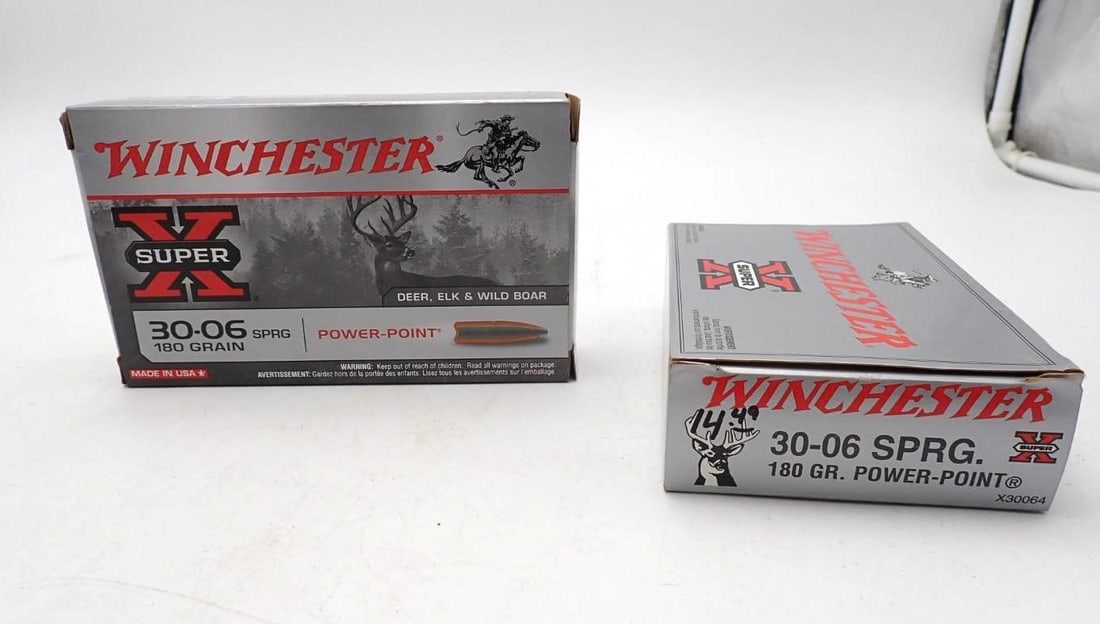 (2) Boxes of Winchester .30-06 Cartridges: (2) Boxes of Winchester .30-06 Cartridges