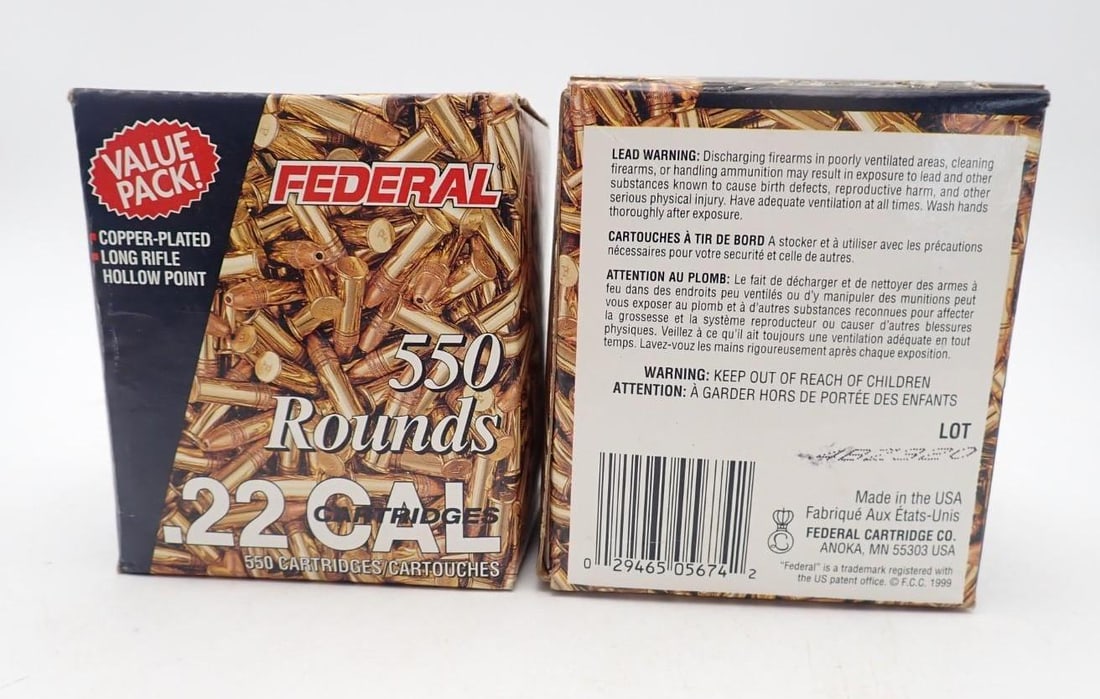 (1100) Federal .22 LR Cartridges: (1100) Federal .22 LR Cartridges