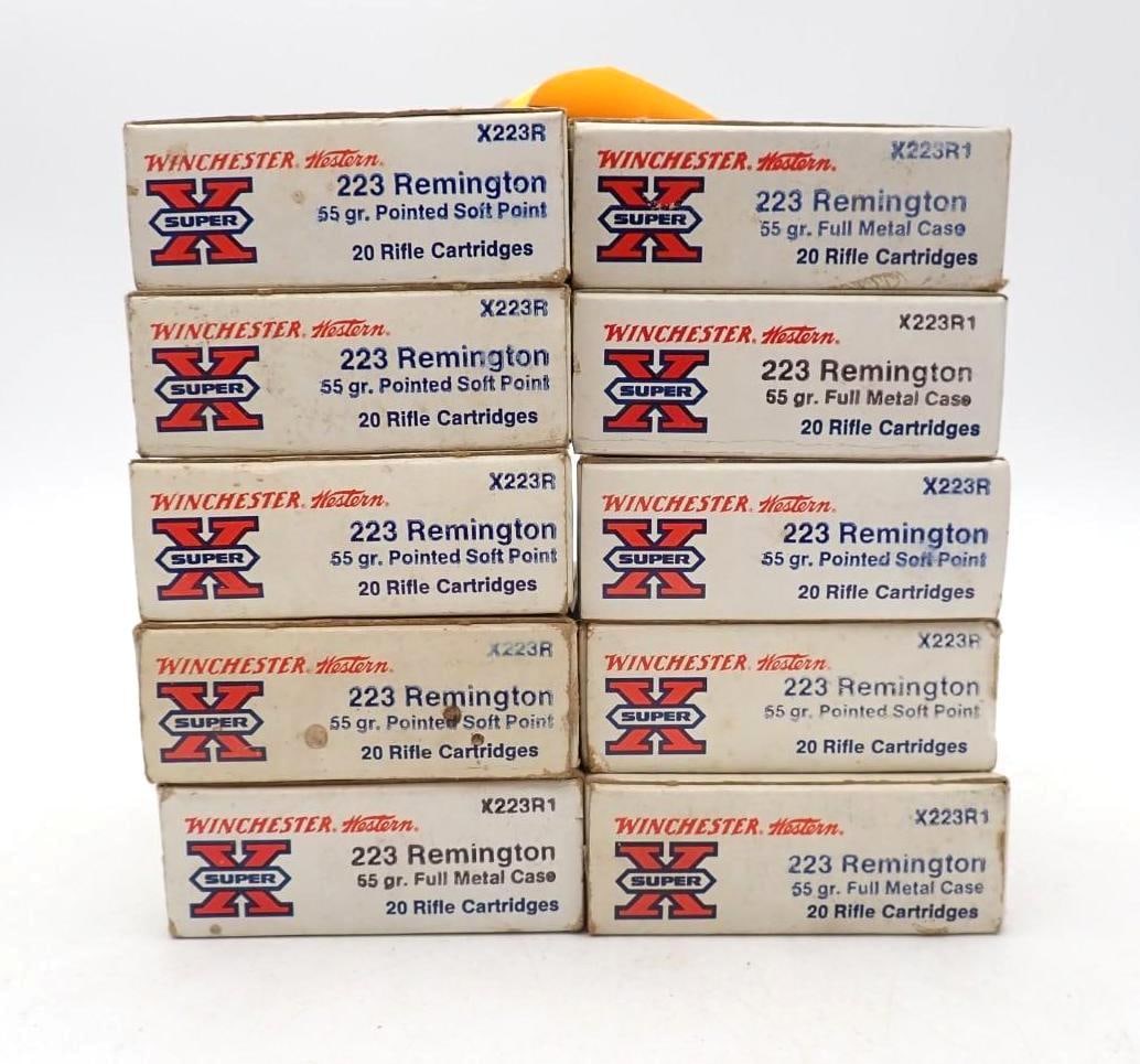 (10) Boxes of Winchester .223 Cartridges (1 of 4)