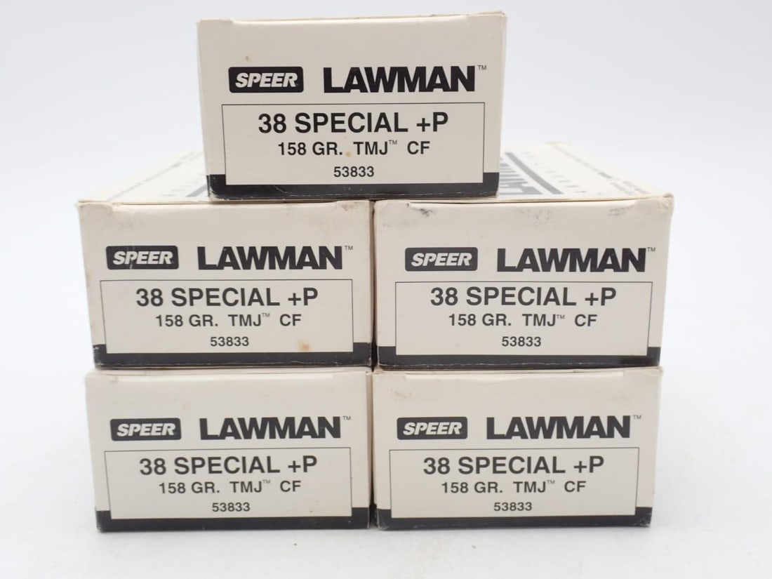 (5) Boxes of Speer Lawman .38 Special Cartridges: (5) Boxes of Speer Lawman .38 Special Cartridges